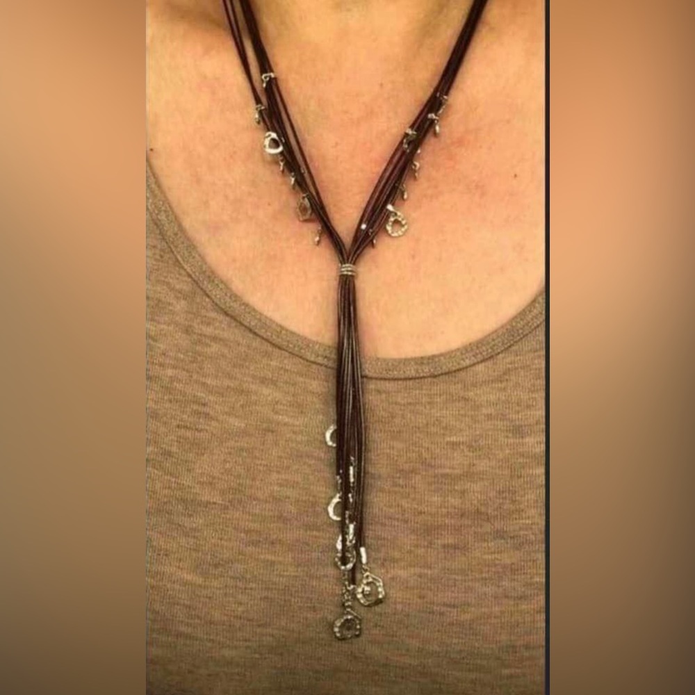 Silpada sterling silver and cotton cord necklace